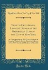 Republican Club of the City of New York - Twenty-First Annual Lincoln Dinner of the Republican Club of the City of New York