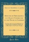Vancouver Island House of Assembly - Minutes of Proceedings of a Select Committee of the House of Assembly