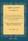Robert Sommer - Grundz¿ge Einer Geschichte der Deutschen Psychologie und Aesthetik von Wolff-Baumgarten bis Kant-Schiller