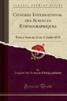 Congres des Sciences Ethnographiques - Congres International des Sciences Ethnographiques