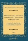 Pennsylvania Constitutional Convention - Debates of the Convention to Amend the Constitution of Pennsylvania, Vol. 8