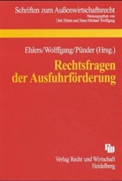 Dirk Ehlers, Hermann Pünder, Hans-Michael Wolffgang - Rechtsfragen der Ausfuhrförderung