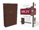 Thomas Nelson, Thomas Nelson - NKJV, Deluxe Reference Bible, Compact Large Print, Leathersoft, Brown, Red Letter, Comfort Print