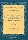 Biblioteca Estense de Modena - Notizie Storiche, Bibliografiche e Statistiche Sulla Biblioteca Estense De Modena