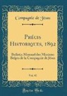 Compagnie De Jesus, Compagnie de Jésus - Précis Historiques, 1892, Vol. 41