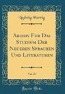 Ludwig Herrig - Archiv Für Das Studium Der Neueren Sprachen Und Literaturen, Vol. 20 (Classic Reprint)