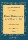 de l'Estourbeillon - Revue Historique de l'Ouest, 1898, Vol. 14