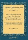 Antonio Maria Do Couto - Diccionário da Maior Parte Dos Termos Homónymos, e Equívocos da Lingua Portugueza