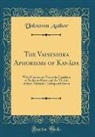 Unknown Author - The Vaiseshika Aphorisms of Kanâda