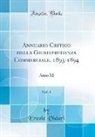 Ercole Vidari - Annuario Critico della Giurisprudenza Commerciale, 1893-1894, Vol. 1