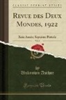 Unknown Author - Revue des Deux Mondes, 1922, Vol. 8