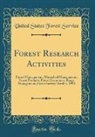 United States Forest Service - Forest Research Activities