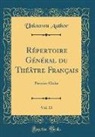 Unknown Author - Répertoire Général du Théâtre Français, Vol. 13