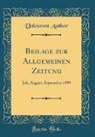 Unknown Author - Beilage zur Allgemeinen Zeitung