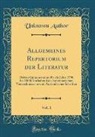 Unknown Author - Allgemeines Repertorium der Literatur, Vol. 1