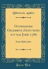 Unknown Author - Gothaische Gelehrte Zeitungen auf das Jahr 1786