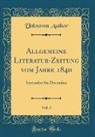 Unknown Author - Allgemeine Literatur-Zeitung vom Jahre 1840, Vol. 3