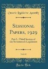 Ontario Legislative Assembly - Sessional Papers, 1929, Vol. 61