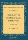 United States Department Of Agriculture - Rfd Letter to Radio Farm Directors