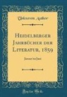 Unknown Author - Heidelberger Jahrbücher der Literatur, 1859