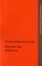 Friedrich Heinrich Jacobi - Brief über den Nihilismus