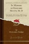 Unknown Author - In Memory of Edouard Seguin, M. D