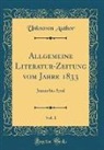 Unknown Author - Allgemeine Literatur-Zeitung vom Jahre 1833, Vol. 1