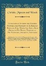 Christie Manson and Woods - Catalogue of Ancient and Modern Pictures, the Property of R. Kirkman Hodgson, Esq., Which Are Being Sold Owing to His Having Disposed of His Residence, Ashgrove, Sevenoaks