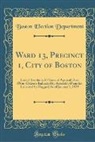 Boston Election Department - Ward 13, Precinct 1, City of Boston