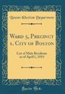Boston Election Department - Ward 5, Precinct 1, City of Boston