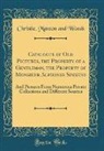 Christie Manson and Woods - Catalogue of Old Pictures, the Property of a Gentleman, the Property of Monsieur Alphonse Simkens