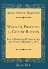 Boston Election Department - Ward 10, Precinct 1, City of Boston