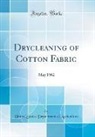 United States Department Of Agriculture - Drycleaning of Cotton Fabric