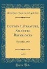 United States Department Of Agriculture - Cotton Literature, Selected References, Vol. 3