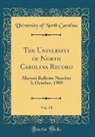University Of North Carolina - The University of North Carolina Record, Vol. 74