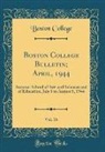 Boston College - Boston College Bulletin; April, 1944, Vol. 16