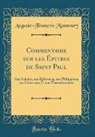 Auguste-Francois Maunoury, Auguste-François Maunoury - Commentaire sur les Épitres de Saint Paul