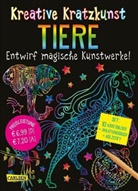 Anton Poitier, Anton Poitier - Kreative Kratzkunst: Tiere: Set mit 10 Kratzbildern, Anleitungsbuch und Holzstift