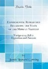 James Leonard Corning - Experimental Researches Regarding the State of the Mind in Vertigo: Vertigo as an Aid to Hypnotism and Narcosis (Classic Reprint)