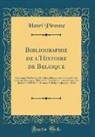 Henri Pirenne - Bibliographie de l'Histoire de Belgique