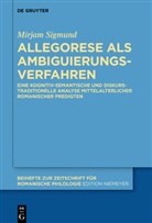 Mirjam Sigmund - Allegorese als Ambiguierungsverfahren