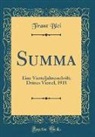 Franz Blei - Summa