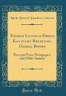 Lincoln Financial Foundation Collection - Thomas Lincoln Family, Kentucky Relatives, Daniel Boone
