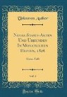 Unknown Author - Neues Staats-Akten Und Urkunden In Monatlichen Heften, 1826, Vol. 3