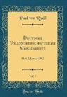 Paul von Roëll - Deutsche Volkswirthschaftliche Monatshefte, Vol. 7