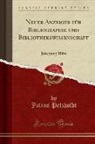 Julius Petzholdt - Neuer Anzeiger für Bibliographie und Bibliothekswissenschaft