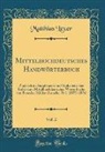 Matthias Lexer - Mittelhochdeutsches Handw&ouml;rterbuch, Vol. 2