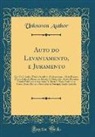 Unknown Author - Auto do Levantamento, e Juramento
