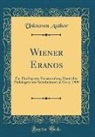 Unknown Author - Wiener Eranos