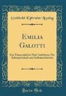 Gotthold Ephraim Lessing - Emilia Galotti